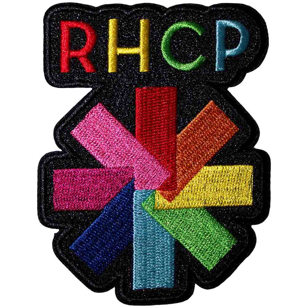 Red Hot Chili Peppers - Rainbow Asterisk Patch - Zwart